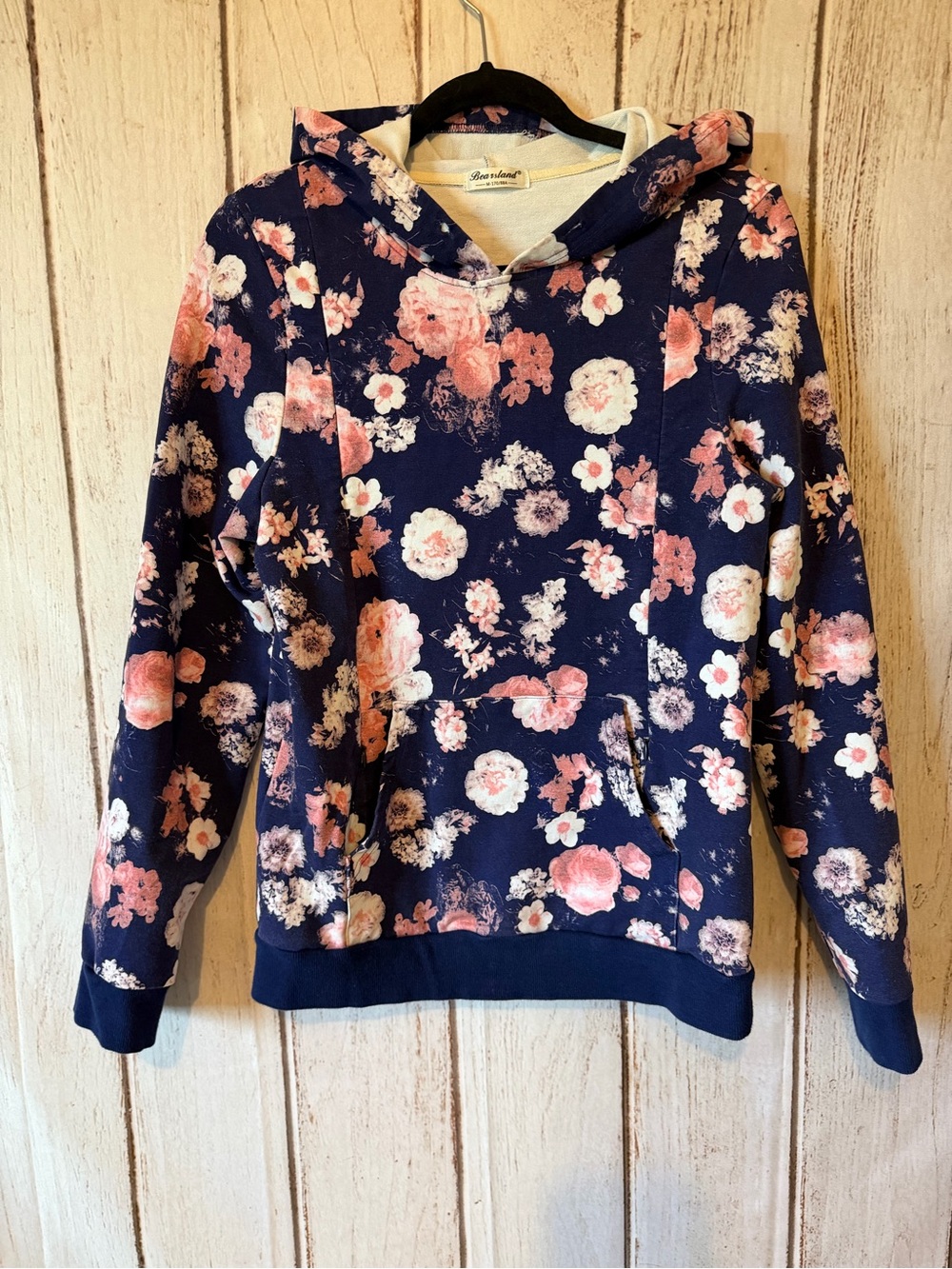 Bearsland Women's Floral Print Pullover Nursing Hoodie with Kangaroo Pocket